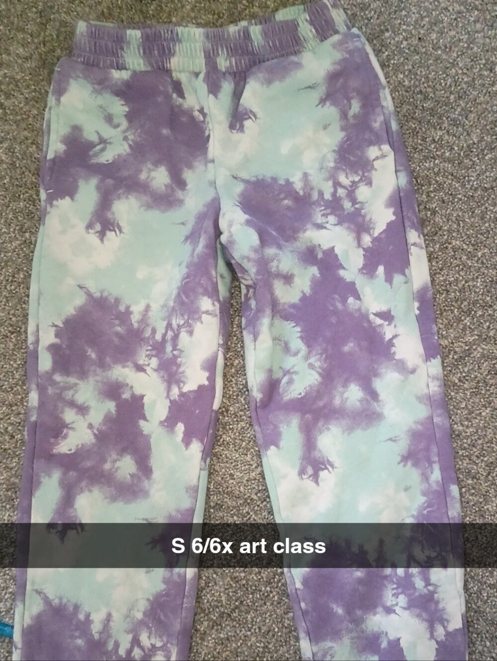 Art Class Target Girls Tie Dye Jogger Sweatpants Purple Mint Size S 6/6x